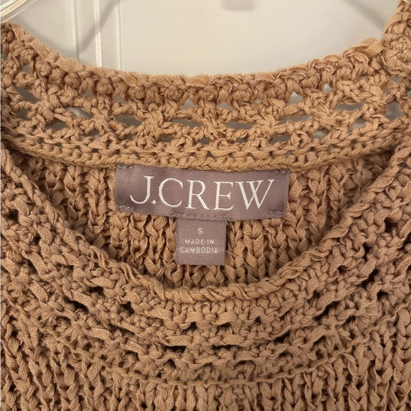 J. Crew NWOT Pointelle Tan Sleeveless Sweater - Picture 3 of 6